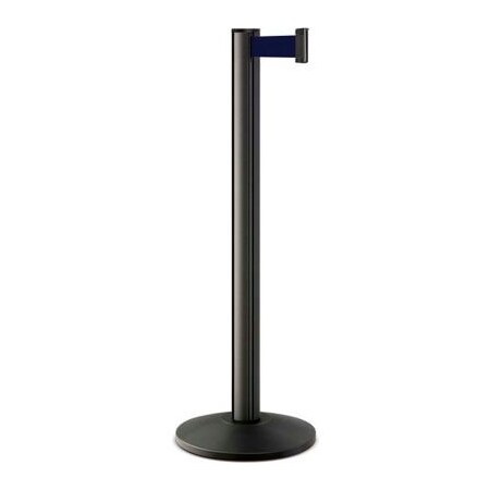 Lavi Industries Retractable Belt Barrier, Navy, 7 ft Length, 40 in Post Height 50-3000WB/NB